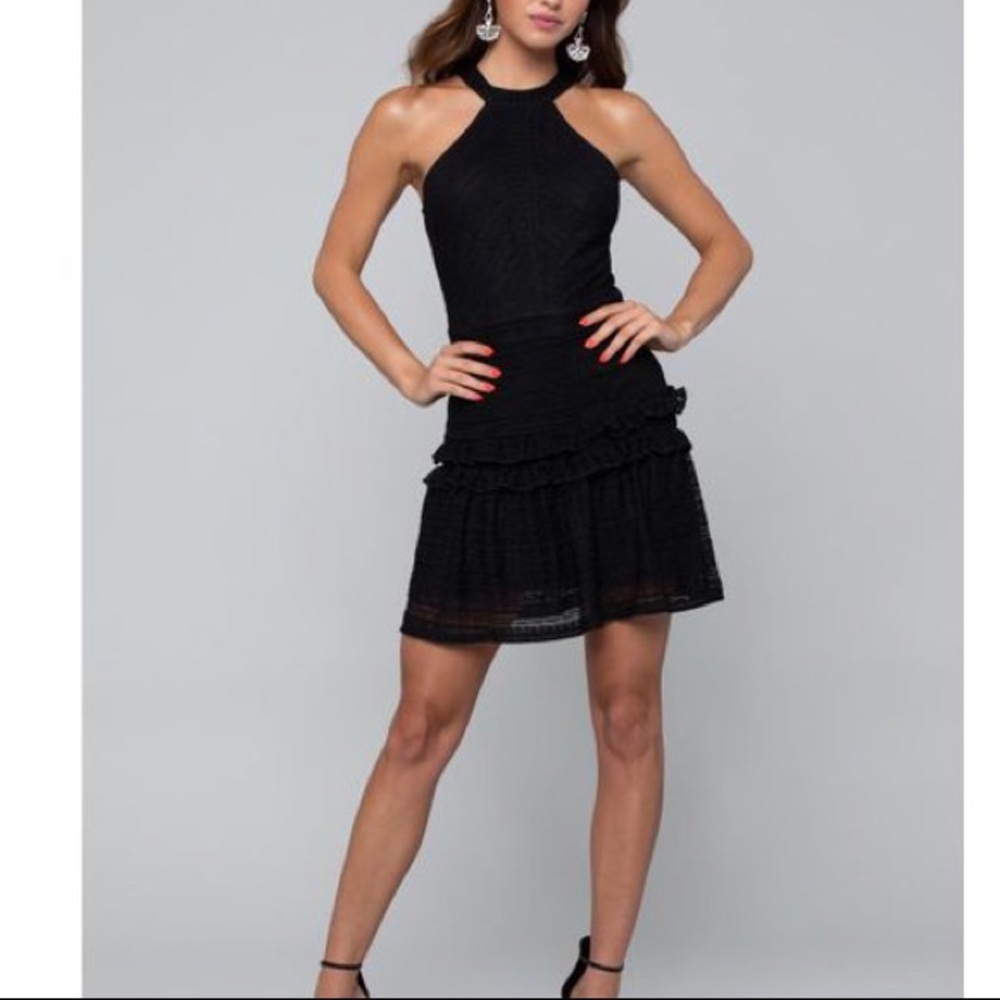 Bebe stripe lace dress